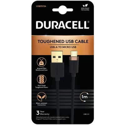 Duracell USB - Micro USB-kabel - Zwart - USB-kabel Duracell USB - Micro USB-kabel - Zwart - USB-kabel