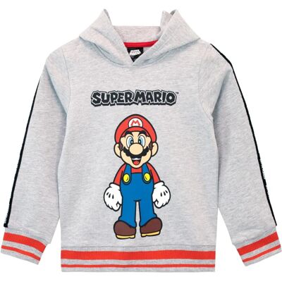 Super Mario Bros Grey Hoodie - Kids Super Mario Bros Grey Hoodie - Kids