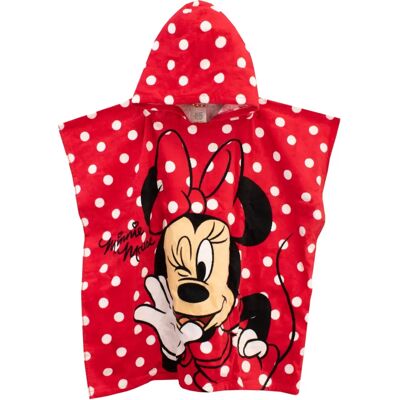 Toalha com capuz Minnie Mouse Disney - Roupa de banho e praia para crianças Toalha com capuz Minnie Mouse Disney - Roupa de banho e praia para crianças
