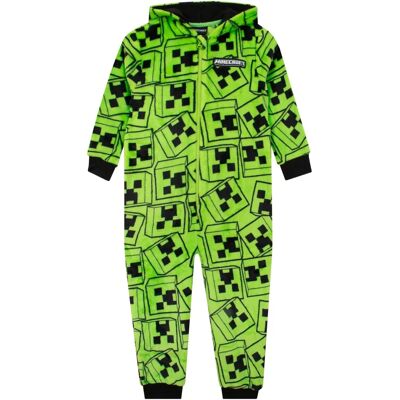 Minecraft Creeper Fleece Onesie - 10-11 Years - All In One Minecraft Creeper Fleece Onesie - 10-11 Years - All In One