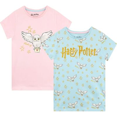 Lot de 2 T-shirts Harry Potter Hedwig bleu bébé 9-10 ans - Publicité Lot de 2 T-shirts Harry Potter Hedwig bleu bébé 9-10 ans - Publicité