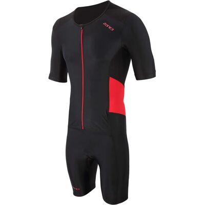 Zone3 Activate Black/Red Triathlon Suit - Full Zip, Short Sleeve Zone3 Activate Black/Red Triathlon Suit - Full Zip, Short Sleeve