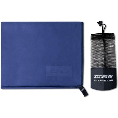 Zone3 Large Micro Fibre Towel - Navy/Orange - Towel Zone3 Large Micro Fibre Towel - Navy/Orange - Towel