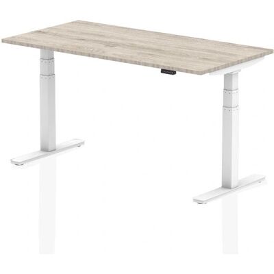 Brand - Height Adjustable Desk Grey White Brand - Height Adjustable Desk Grey White