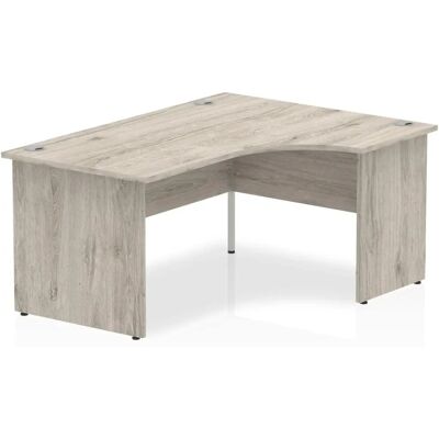 Impulse 1600mm Right Crescent Desk Grey Oak Top Panel End Leg - Desk Impulse 1600mm Right Crescent Desk Grey Oak Top Panel End Leg - Desk