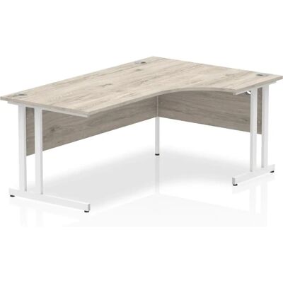 Impulse 1800mm Right Crescent Desk Grey Oak White - Desk Impulse 1800mm Right Crescent Desk Grey Oak White - Desk