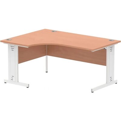 Impulse I001879 - Beech Left Crescent Desk with Cable Management Impulse I001879 - Beech Left Crescent Desk with Cable Management