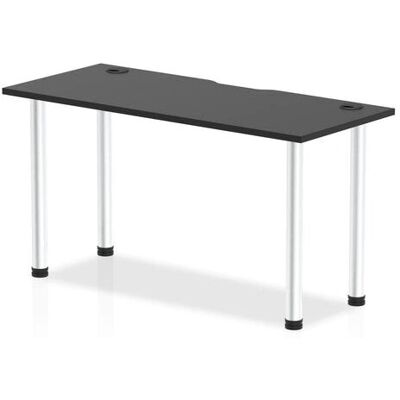 Impulse Black Series 1400x600mm Desk - Black, Aluminium Leg Impulse Black Series 1400x600mm Desk - Black, Aluminium Leg