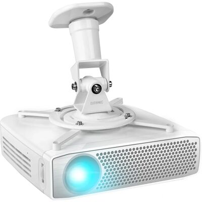 Support de Projecteur Universel Blanc Duronic - Supporte 10kg - Fixation au Plafond/Mur - Publicité Support de Projecteur Universel Blanc Duronic - Supporte 10kg - Fixation au Plafond/Mur - Publicité