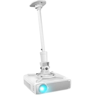 Support de Projecteur Blanc Duronic - Ajustable pour Plafond et Mur - 10kg Max - Publicité Support de Projecteur Blanc Duronic - Ajustable pour Plafond et Mur - 10kg Max - Publicité