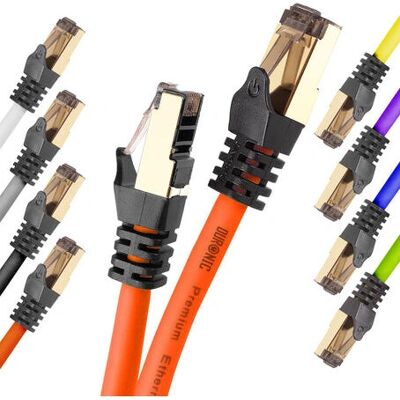 Duronic Orange 5m Cat8 Ethernet Cable - Shielded, High Bandwidth Duronic Orange 5m Cat8 Ethernet Cable - Shielded, High Bandwidth