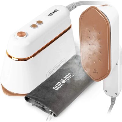 Fer à repasser de voyage Duronic HS90 WE - 2 en 1, Compact, Rose & Or Fer à repasser de voyage Duronic HS90 WE - 2 en 1, Compact, Rose & Or