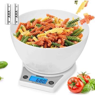 Duronic KS6000 WH / WH Digital Kitchen Scale - 5kg, 2L Bowl Duronic KS6000 WH / WH Digital Kitchen Scale - 5kg, 2L Bowl