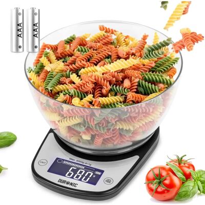 Duronic Ks5000 - Elektroniczna Waga Kuchenna - Stalowa Miseczka 2L - 5kg Max Duronic Ks5000 - Elektroniczna Waga Kuchenna - Stalowa Miseczka 2L - 5kg Max
