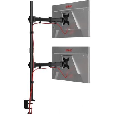 Duronic DMT252VX2 - Regulowany stojak podwójny na monitory - Czarny Duronic DMT252VX2 - Regulowany stojak podwójny na monitory - Czarny