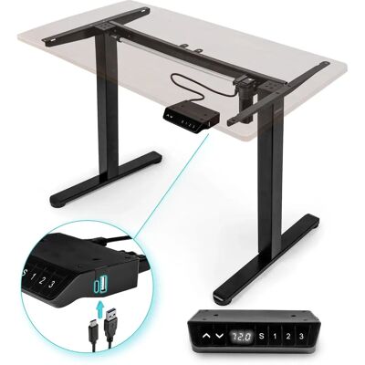 Cadre de Bureau Électrique Ajustable Duronic TM51 BK - 72-118cm, 70kg max - Publicité Cadre de Bureau Électrique Ajustable Duronic TM51 BK - 72-118cm, 70kg max - Publicité
