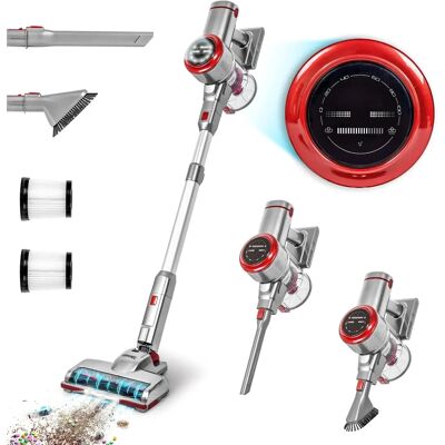 Aspirateur sans fil 220W avec filtre HEPA pour tapis et sols durs Aspirateur sans fil 220W avec filtre HEPA pour tapis et sols durs