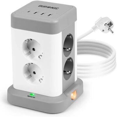 Multiprise Duronic ET8C avec 8 Prises, Charge Rapide USB-C - Publicité Multiprise Duronic ET8C avec 8 Prises, Charge Rapide USB-C - Publicité