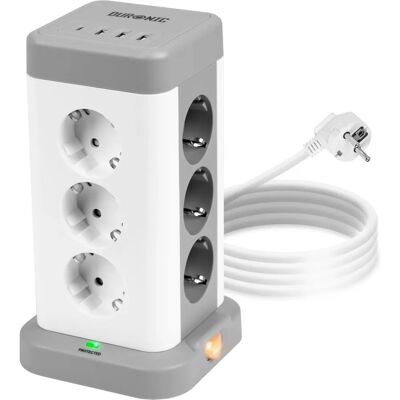 Multiprise Duronic ET12C - 12 Prises, USB, Protection contre Surtensions - Publicité Multiprise Duronic ET12C - 12 Prises, USB, Protection contre Surtensions - Publicité