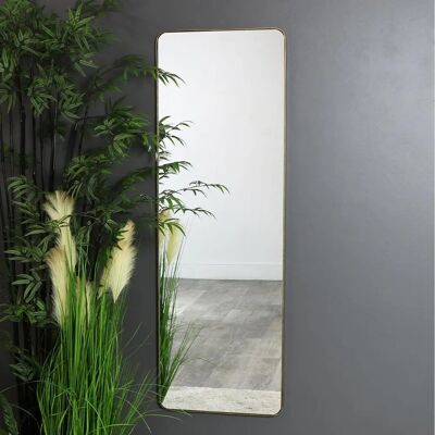 Gold Brushed Tall Mirror - Wall/Floor/Leaner - 47x142cm Gold Brushed Tall Mirror - Wall/Floor/Leaner - 47x142cm