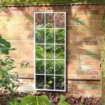Melody Maison Large White Window Mirror - 144cm x 59cm - Mirror Melody Maison Large White Window Mirror - 144cm x 59cm - Mirror