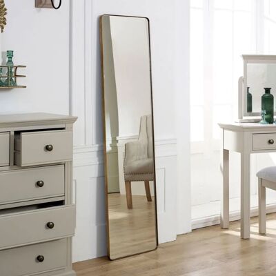 Melody Maison Gold Framed Full Length Wall & Floor Mirror - 42cm x 156cm Melody Maison Gold Framed Full Length Wall & Floor Mirror - 42cm x 156cm