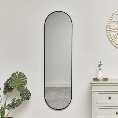 Generic - Oval 140x40 - Matte Black - Wall Mirror Generic - Oval 140x40 - Matte Black - Wall Mirror