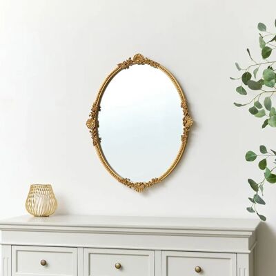 Unknown - Oval Gold Ornate 70x56 - Gold - Wall mirror Unknown - Oval Gold Ornate 70x56 - Gold - Wall mirror