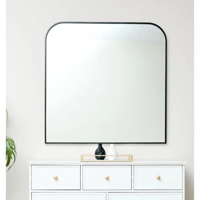 Unknown - Overmantle Mirror - Black - 100x100cm - Mirror Unknown - Overmantle Mirror - Black - 100x100cm - Mirror
