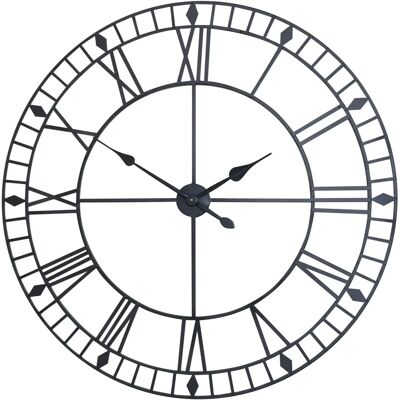 Melody Maison Large Black Metal Skeleton Clock - Clock Melody Maison Large Black Metal Skeleton Clock - Clock