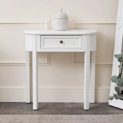 Daventry - White Half Moon Table - White - Console table Daventry - White Half Moon Table - White - Console table