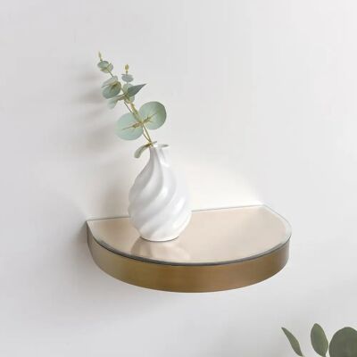 Unknown - Champagne Gold Edge Curved Mirror - Bevelled Glass Unknown - Champagne Gold Edge Curved Mirror - Bevelled Glass