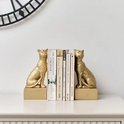 Brand Model Sitting Leopard Bookends - Home Decor & Accessories Brand Model Sitting Leopard Bookends - Home Decor & Accessories