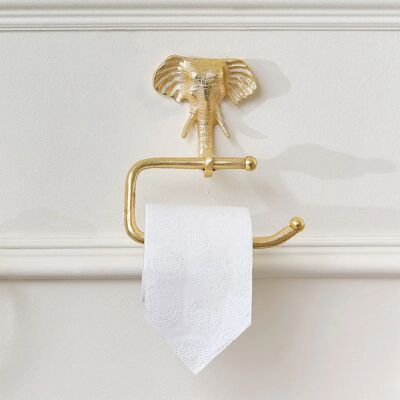 N/A Metallic Gold Elephant Toilet Roll Holder - Toilet Roll Holder N/A Metallic Gold Elephant Toilet Roll Holder - Toilet Roll Holder