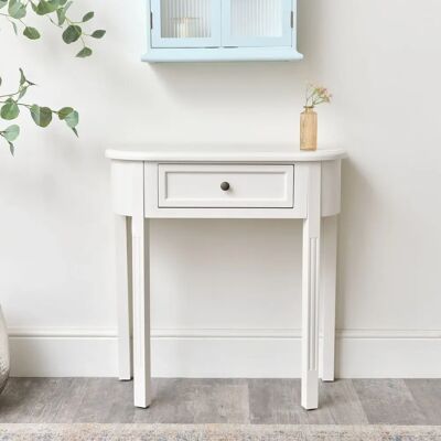Daventry - Ivory Half Moon Table - Ivory - Painted - Table Daventry - Ivory Half Moon Table - Ivory - Painted - Table