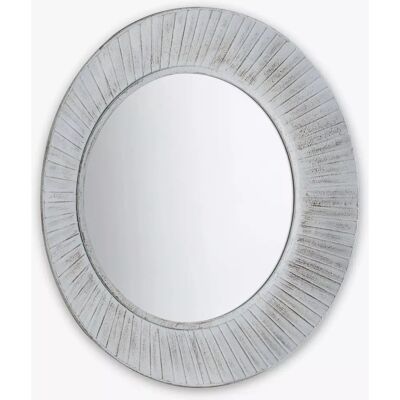 Dawes Cream Distressed Circular Wall Mirror - 81cm Dawes Cream Distressed Circular Wall Mirror - 81cm