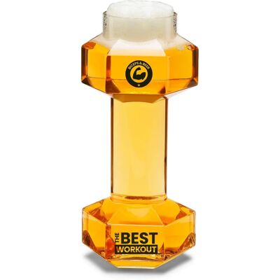 Menkind Dumbbell Beer Glass - 600 ml - Gift Box Menkind Dumbbell Beer Glass - 600 ml - Gift Box