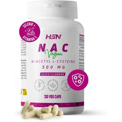 HSN 300mg N-Acetil L-Cisteína - Suplemento Vegano HSN 300mg N-Acetil L-Cisteína - Suplemento Vegano