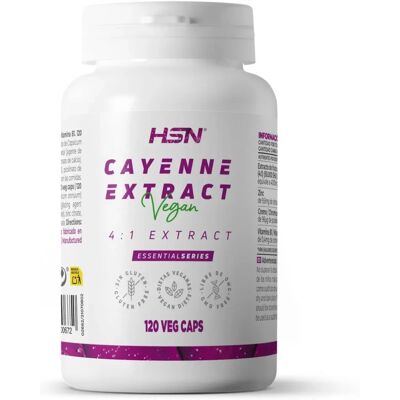 Extrato de pimenta caiena HSN - 500mg, Vegano, Sem Estimulantes - Suplemento alimentar Extrato de pimenta caiena HSN - 500mg, Vegano, Sem Estimulantes - Suplemento alimentar