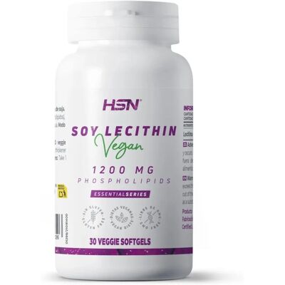 HSN Lecitina de soja orgânica 1200mg Cápsulas veganas - Suplemento HSN Lecitina de soja orgânica 1200mg Cápsulas veganas - Suplemento