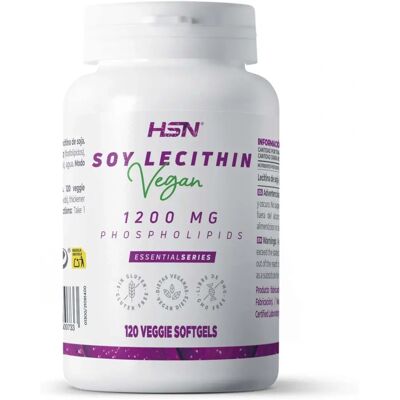 HSN Lecitina de soja orgânica 1200mg - Cápsulas veganas HSN Lecitina de soja orgânica 1200mg - Cápsulas veganas