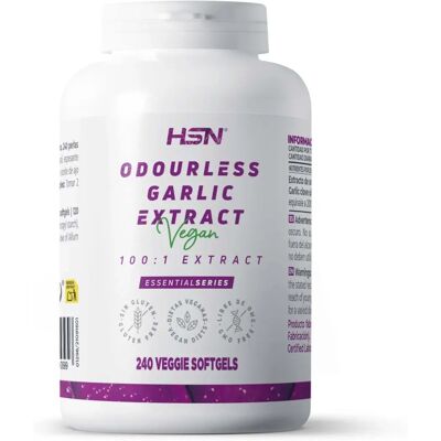 HSN Extrato de alho sem odor Veggie Softgels - Suplemento Alimentar HSN Extrato de alho sem odor Veggie Softgels - Suplemento Alimentar