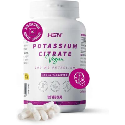 HSN Citrato de potássio - Cápsulas veganas - 200mg - Suplemento alimentar HSN Citrato de potássio - Cápsulas veganas - 200mg - Suplemento alimentar