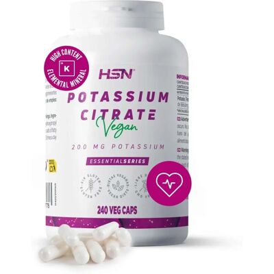 HSN Citrato de potássio - 200mg Cápsulas veganas HSN Citrato de potássio - 200mg Cápsulas veganas