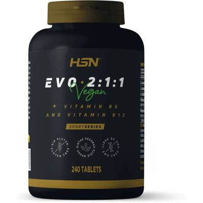 HSN Evo 2:1:1 - Suplemento alimentar - BCAA Vegetal, 240 Comprimidos HSN Evo 2:1:1 - Suplemento alimentar - BCAA Vegetal, 240 Comprimidos