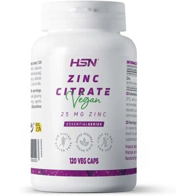HSN Citrato de Zinc - 120 cápsulas vegetales HSN Citrato de Zinc - 120 cápsulas vegetales