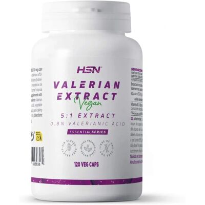HSN Extracto de raíz de valeriana - Vegano, 120 cápsulas HSN Extracto de raíz de valeriana - Vegano, 120 cápsulas