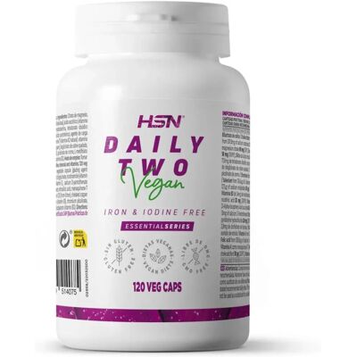 HSN Daily Two Multivitamin - Vegano, Sin Hierro ni Yodo HSN Daily Two Multivitamin - Vegano, Sin Hierro ni Yodo