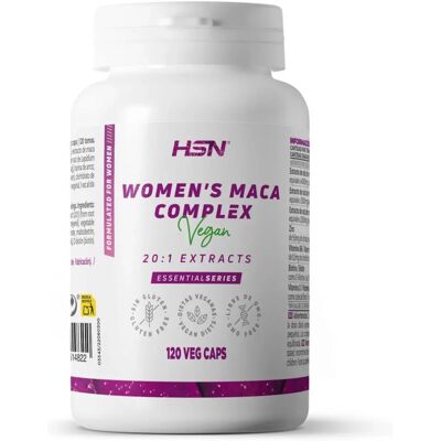 HSN Maca Complex para Mulheres - Roxo, Amarelo, Preto - 120 Veg Caps HSN Maca Complex para Mulheres - Roxo, Amarelo, Preto - 120 Veg Caps