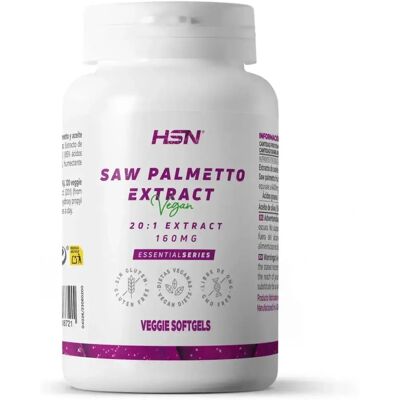 HSN Extrato de Sabal (20:1) - 160 mg - 30 cápsulas vegetais HSN Extrato de Sabal (20:1) - 160 mg - 30 cápsulas vegetais